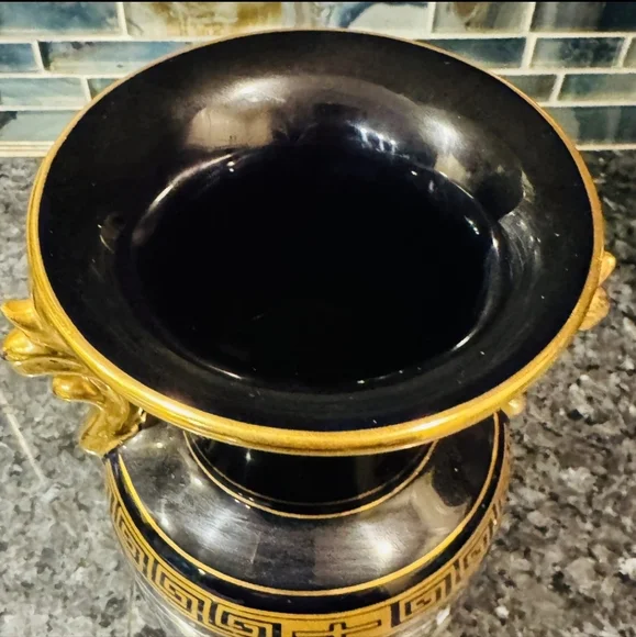 Beautiful Hand Made Historical Large Greek Vase 24k Gold Plated